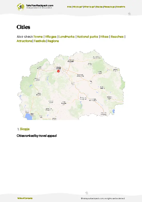 example page 6 from our offline Travel Guide for North Macedonia